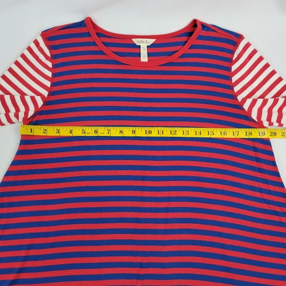 Matilda Jane Catch Some Zs Modal Blend PJ Stripe Shirt Top Sz L - Picture 7 of 12